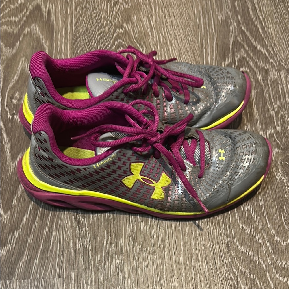 Under Armour Women's Gray and Pink Running Shoes